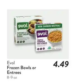 Fresh Thyme Evol Frozen Bowls or Entrees offer
