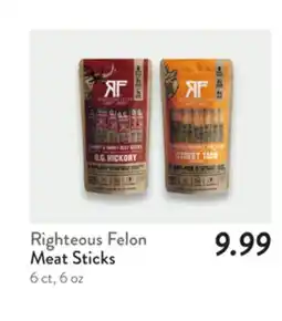 Fresh Thyme Righteous Felon Meat Sticks offer