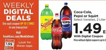 Food 4 Less Coca-Cola, Pepsi or Squirt offer