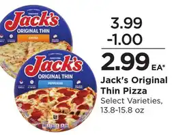 Food 4 Less Jack's Original Thin Pizza offer