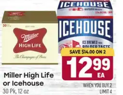 Tony’s Fresh Market Miller High Life or Icehouse offer