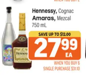 Tony’s Fresh Market Hennessy, Cognac Amaras, Mezcal offer