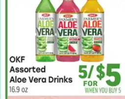 Tony’s Fresh Market OKF Assorted Aloe Vera Drinks offer