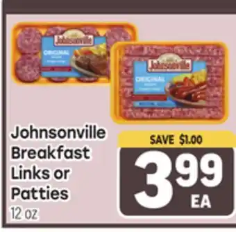Tony’s Fresh Market Johnsonville Breakfast Links or Patties offer