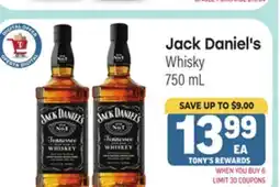 Tony’s Fresh Market Jack Daniel's Whisky offer