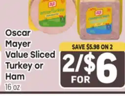 Tony’s Fresh Market Oscar Mayer Value Sliced Turkey or Ham offer