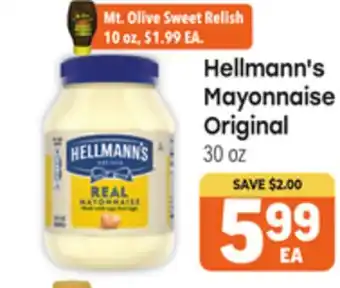 Tony’s Fresh Market Hellmann's Mayonnaise Original offer