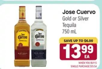 Tony’s Fresh Market Jose Cuervo Gold or Silver Tequila offer