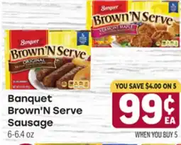 Tony’s Fresh Market Banquet Brown'N Serve Sausage offer