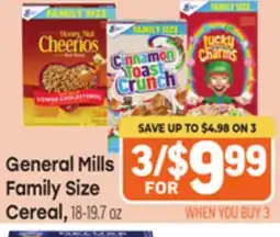 Tony’s Fresh Market General Mills Family Size Cereal offer