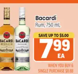 Tony’s Fresh Market Bacardí Rum offer