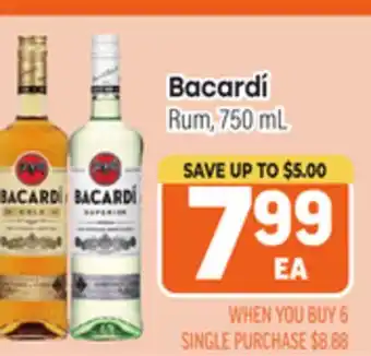 Tony’s Fresh Market Bacardí Rum offer