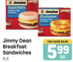 Tony’s Fresh Market Jimmy Dean Breakfast Sandwiches offer