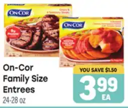 Tony’s Fresh Market On-Cor Family Size Entrees offer
