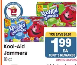 Tony’s Fresh Market Kool-Aid Jammers offer