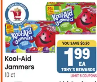 Tony’s Fresh Market Kool-Aid Jammers offer