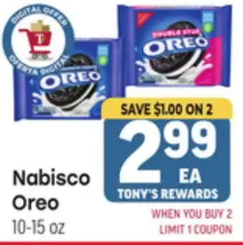 Tony’s Fresh Market Nabisco Oreo offer
