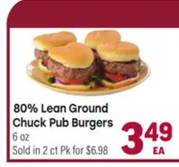 Tony’s Fresh Market 80% Lean Ground Chuck Pub Burgers offer