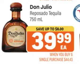 Tony’s Fresh Market Don Julio Reposado Tequila offer