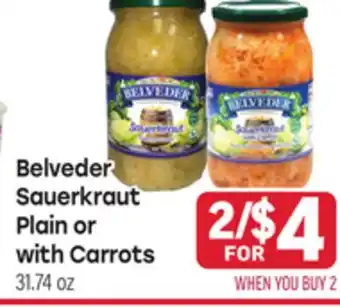 Tony’s Fresh Market Belveder Sauerkraut Plain or with Carrots offer
