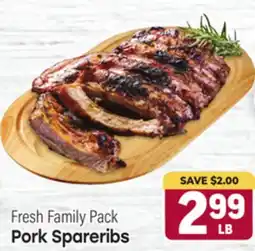 Tony’s Fresh Market Pork Spareribs offer