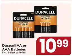 Jewel-Osco Duracell AA or AAA Batteries offer