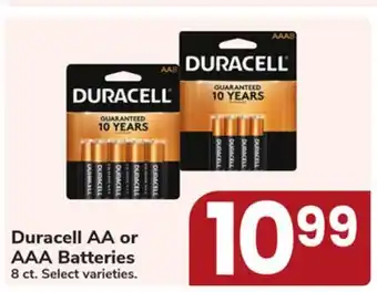 Jewel-Osco Duracell AA or AAA Batteries offer