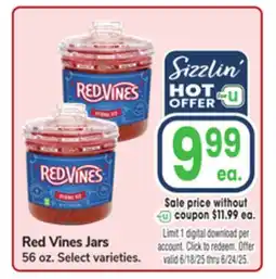 Jewel-Osco Red Vines Jars offer