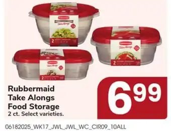 Jewel-Osco Rubbermaid Take Alongs Food Storage offer