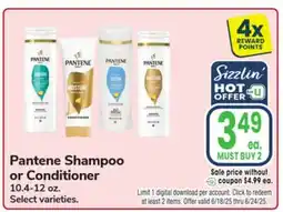 Jewel-Osco Pantene Shampoo or Conditioner offer