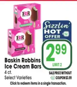Jewel-Osco Baskin Robbins Ice Cream Bars offer