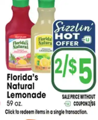 Jewel-Osco Florida's Natural Lemonade offer