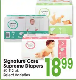 Jewel-Osco Signature Care Supreme Diapers offer