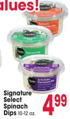 Jewel-Osco Signature Select Spinach Dips offer