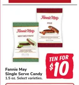 Jewel-Osco Fannie May Single Serve Candy offer