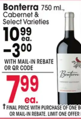 Jewel-Osco Bonterra offer