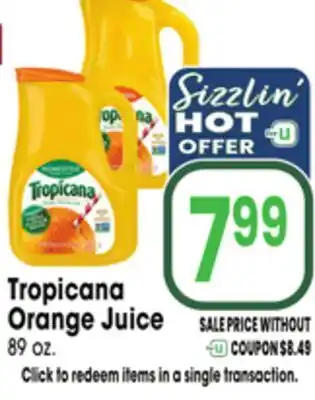 Jewel-Osco Tropicana Orange Juice offer