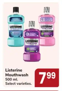 Jewel-Osco Listerine Mouthwash offer