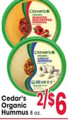 Jewel-Osco Cedar's Organic Hummus offer