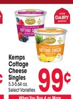 Jewel-Osco Kemps Cottage Cheese Singles offer