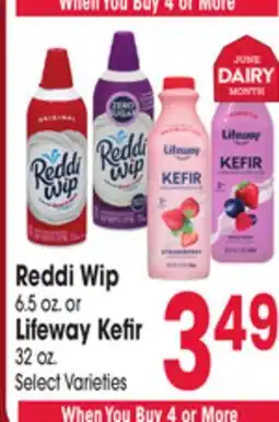 Jewel-Osco Reddi Wip 6.5 oz. or Lifeway Kefir 32 oz offer