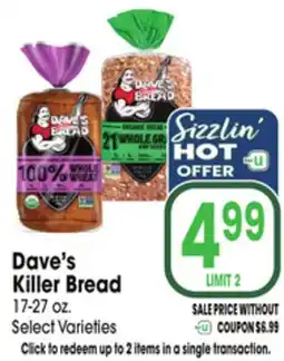 Jewel-Osco Dave's Killer Bread offer