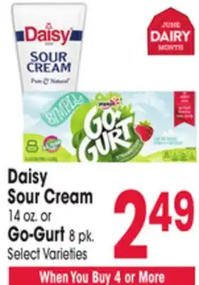 Jewel-Osco Daisy Sour Cream 14 oz. or Go-Gurt 8 pk offer