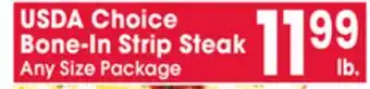 Jewel-Osco USDA Choice Bone-In Strip Steak offer
