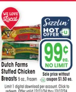 Jewel-Osco Dutch Farms Stuffed Chicken Breasts offer