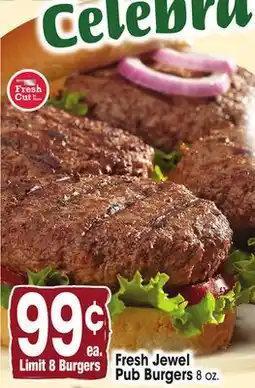 Jewel-Osco Fresh Jewel Pub Burgers offer