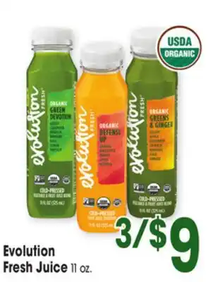 Jewel-Osco Evolution Fresh Juice offer