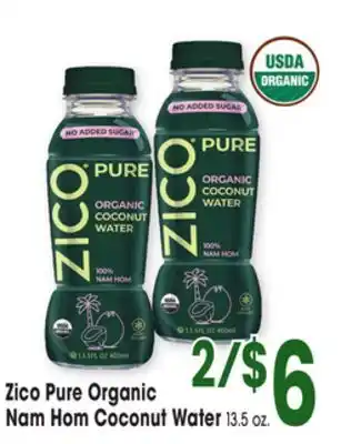 Jewel-Osco Zico Pure Organic Nam Hom Coconut Water offer