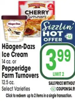 Jewel-Osco Häagen-Dazs Ice Cream 14 oz. or Pepperidge Farm Turnovers 12.5 oz offer