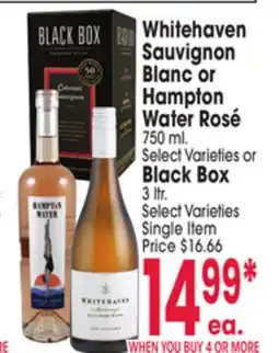 Jewel-Osco Whitehaven Sauvignon Blanc or Hampton Water Rosé 750 ml.or Black Box 3 ltr offer